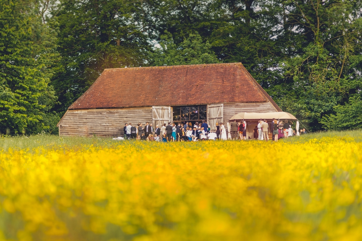 Looking up to the barn 