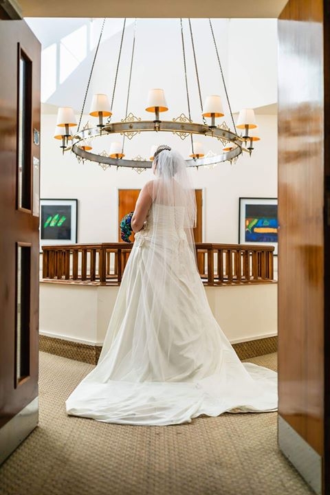Posing on the balcony