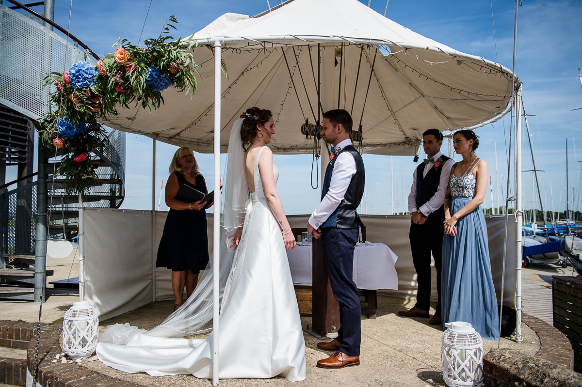 The ceremony taking place on the Bandstand