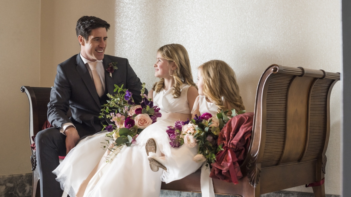 Groom and Flower Girls