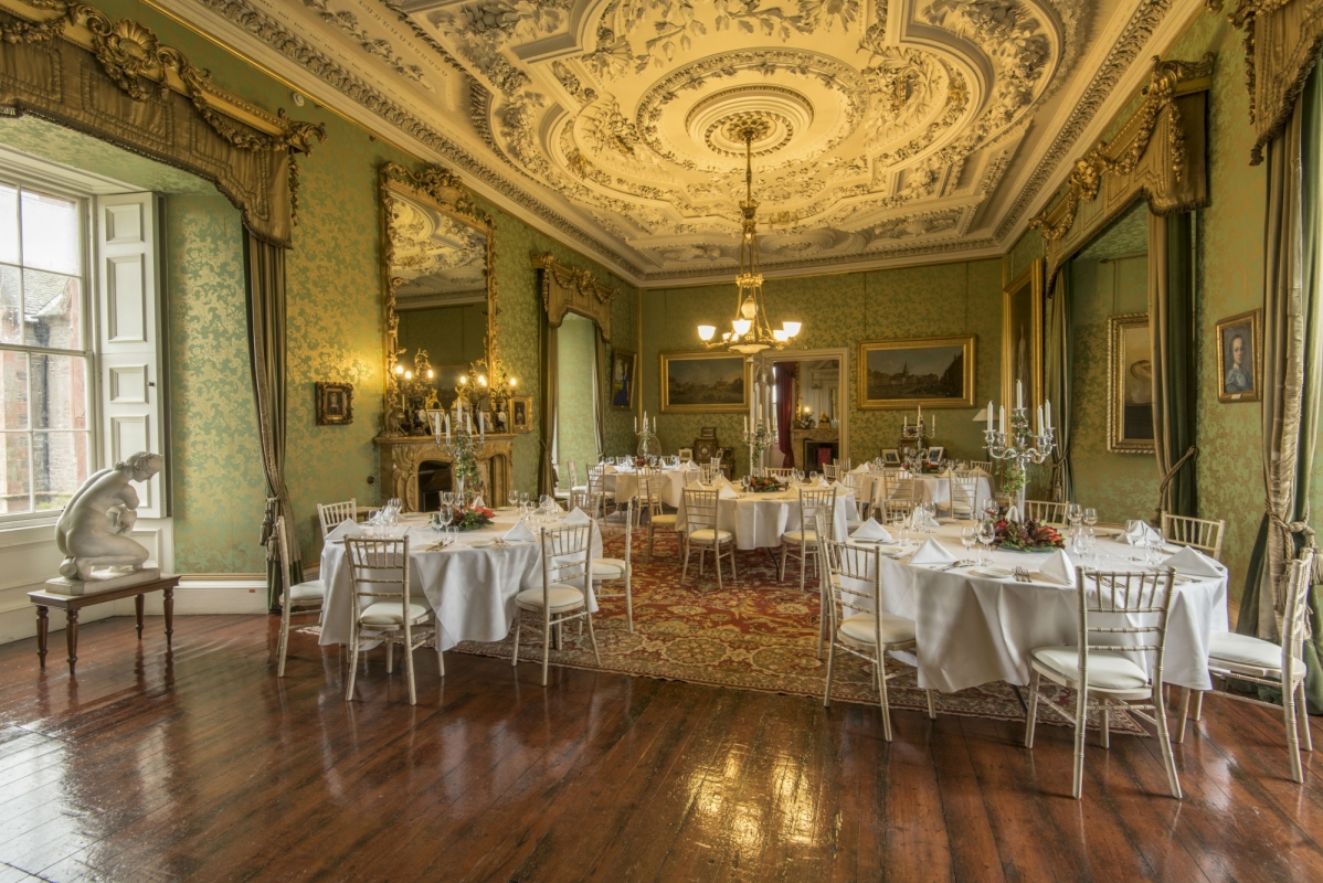 Dinner in the State Drawing Room, Thirlestane Castle