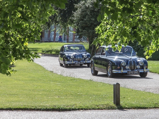 Wedding cars arriving at West Dean Gardens. Image credit: Steve Tattersall