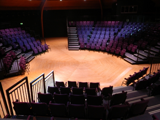 Auditorium seating in the round.