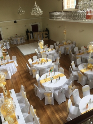 The Ballroom set up for an evening reception