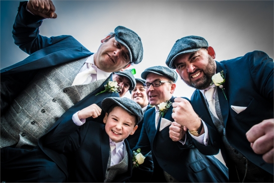 Fun with a "Peaky Blinders" wedding group