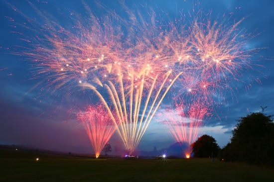 A firework display at a memorial / celebration of life event I photographed.