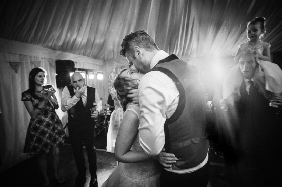 First dance at Upper Court wedding Gloucestershire