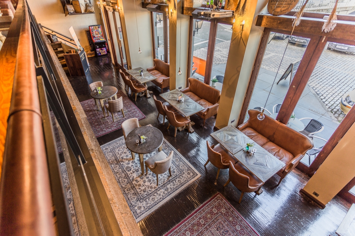 Mezzanine looking on to bar