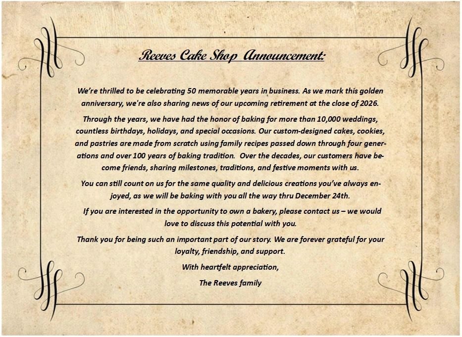 Reeves Cake Shop